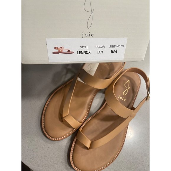 Joie Lennox Tan Leather Toe Strap Sandals - Picture 7 of 11